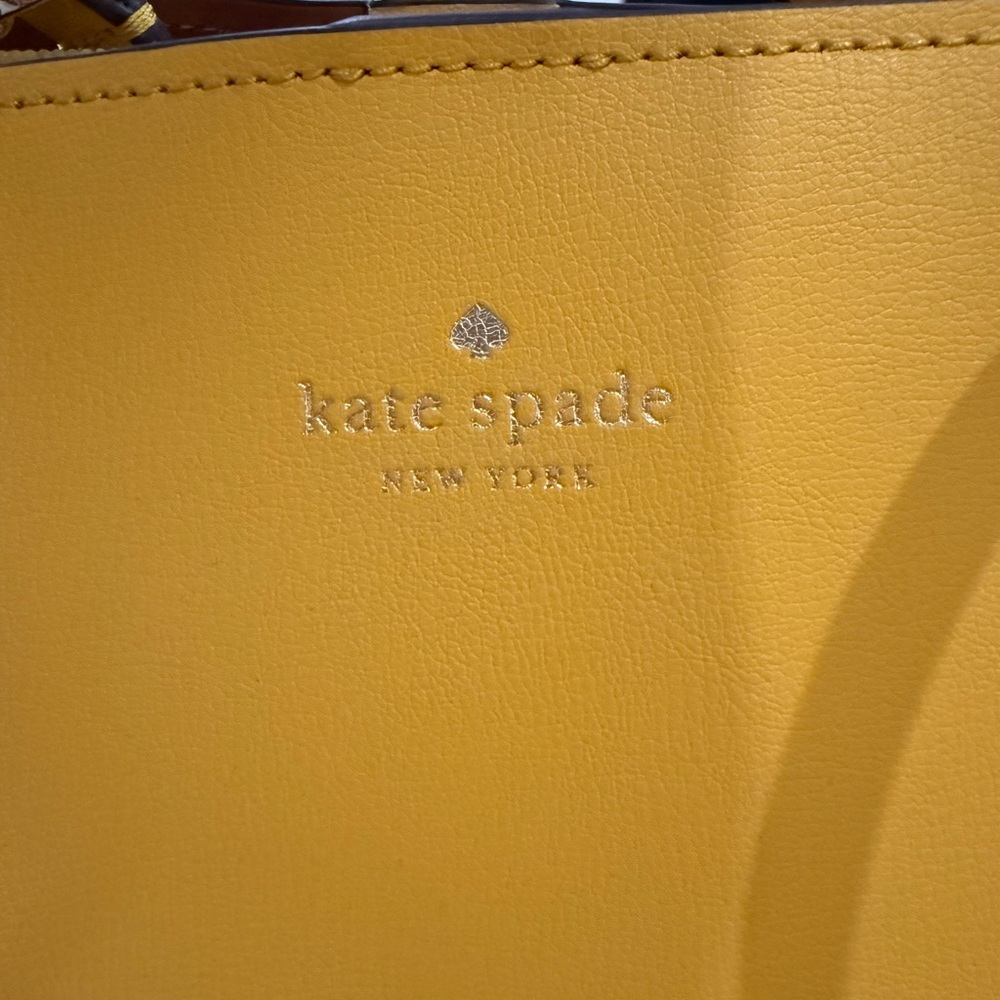 Kate Spade Yellow Leather Tote Bag - Picture 2 of 7